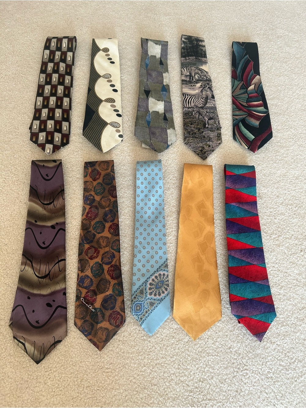 Bundle of 10 Vintage Neckties